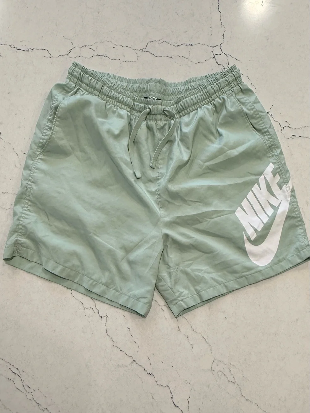 Nike Men's Mint Green Swim Shorts Trunks Lined XL Elastic Waist